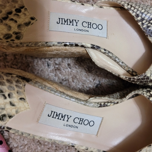 Designer JIMMY CHOO Snakeskin Wedges Aut… - Picture 3 of 11